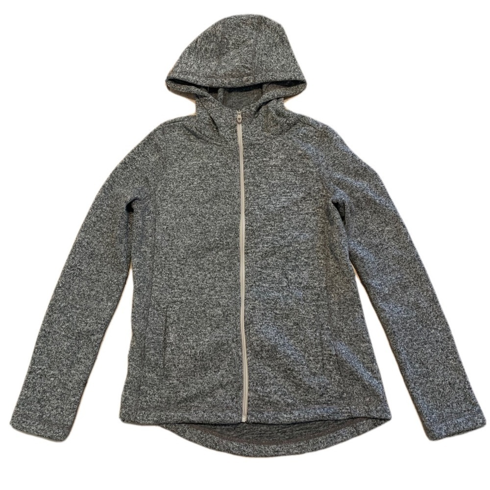 3/$15 George Women's Heather Grey Full-Zip Fleece Hoodie M/M